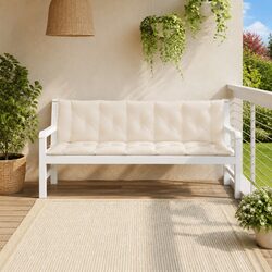 Comfortable Cream White Outdoor Patio Seat Cushions Set