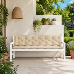 Garden Bench Cushions 2 Pcs Beige