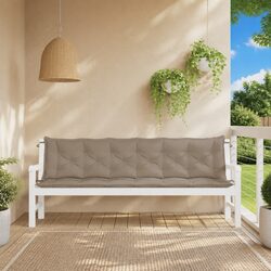 Comfort-Enhancing Taupe Bench Cushions 2 pcs for Patio