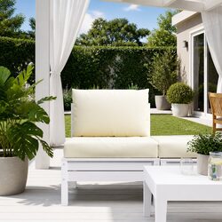 Pallet Cushions in Cream for an Inviting Outdoor Space