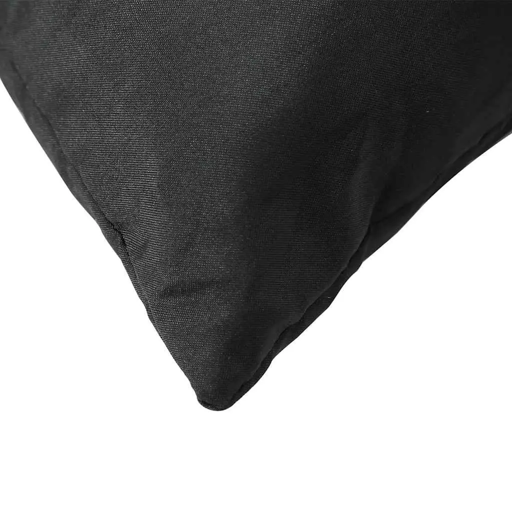Outdoor Sofa Seat Pad Black Oxford Fabric Pallet Cushions 2 Pieces