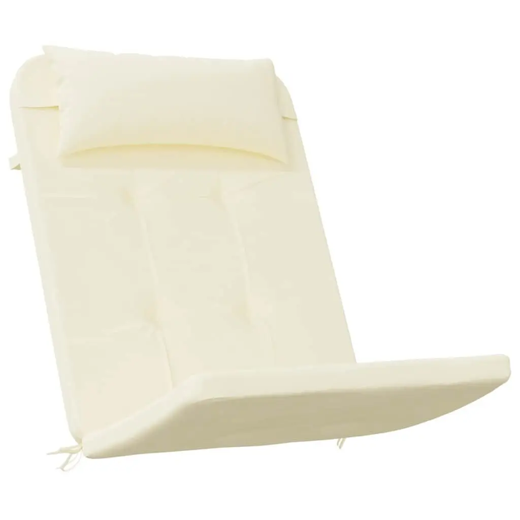 Adirondack Chair Cushions 2 pcs Cream Oxford Fabric Outdoor Water-Resistant Non-Slip