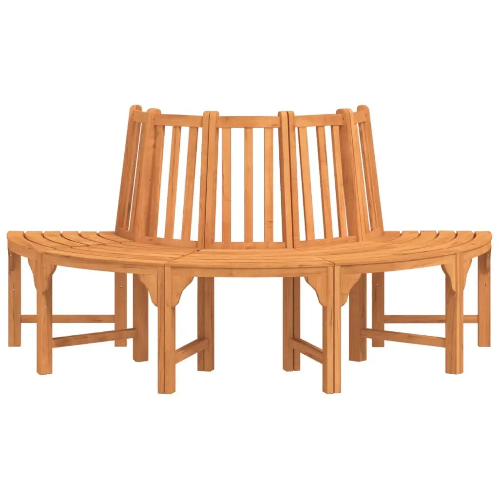 Half Round Tree Bench Ø208cm Outdoor Seating Solid Wood Eucalyptus Garden Wrap