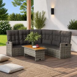 Versatile Grey Lounge Set for Your Outdoor Space