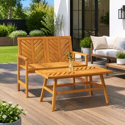 Elevate Your Outdoor Space with this Acacia Lounge Set