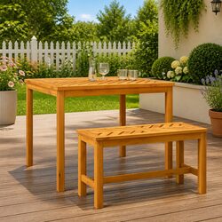 80cm Acacia Wood Garden Bench for Stylish Outdoor Spaces