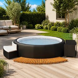 Elevate Your Outdoor Space with This Stylish Spa Bench
