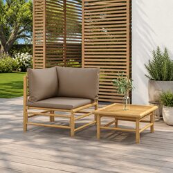 Outdoor Bamboo Lounge Set for Stylish Relaxation