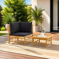 Bamboo Sectional Sofa Set for Stylish Outdoor Living