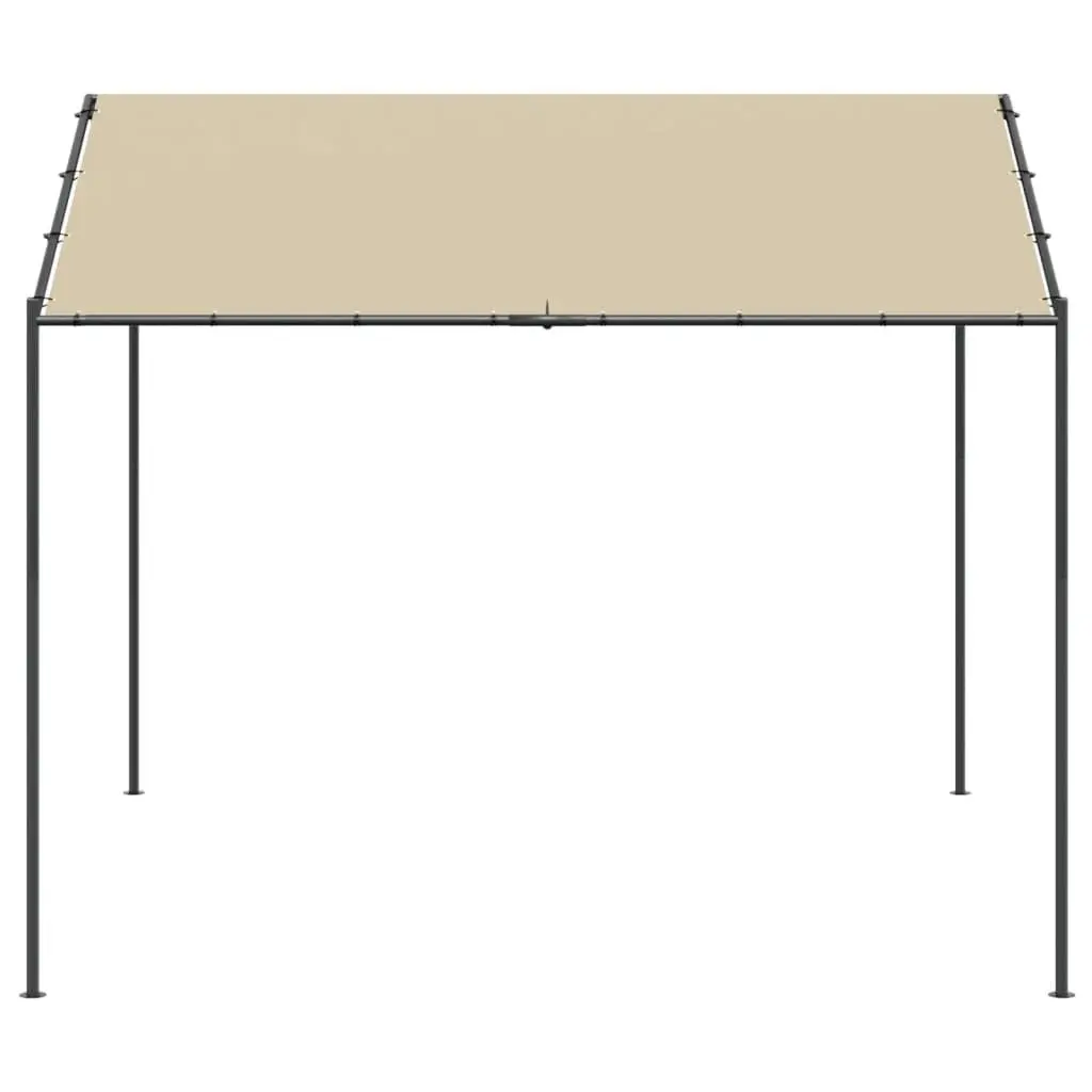 Canopy Tent 4x4m Beige Outdoor Garden Gazebo Patio Shelter Steel Frame