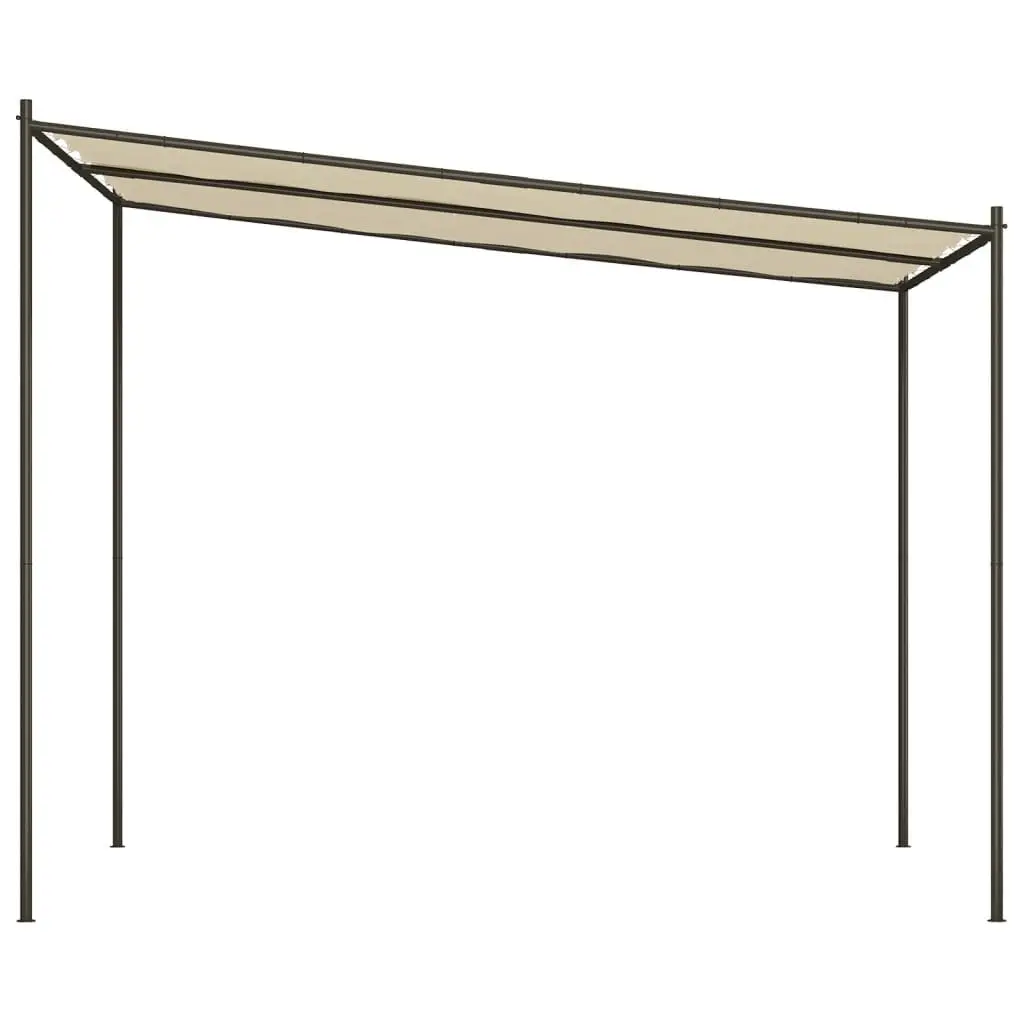 Gazebo 3x3 m Beige Waterproof Polyester Steel Frame Outdoor Canopy