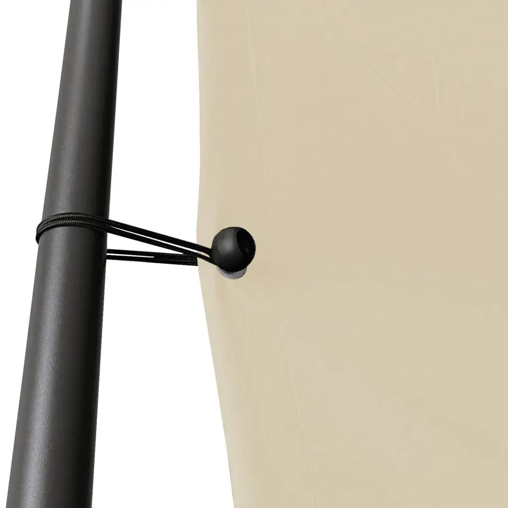 Gazebo 3x3 m Beige Waterproof Polyester Steel Frame Outdoor Canopy