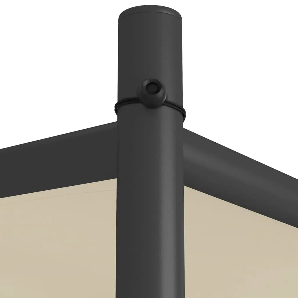 Gazebo 3x3 m Beige Waterproof Polyester Steel Frame Outdoor Canopy