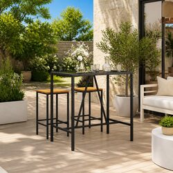 Enhance Your Outdoor Space with a Chic Black Bar Table