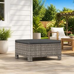 Enhance Your Outdoor Space with Grey Footrest and Cushion