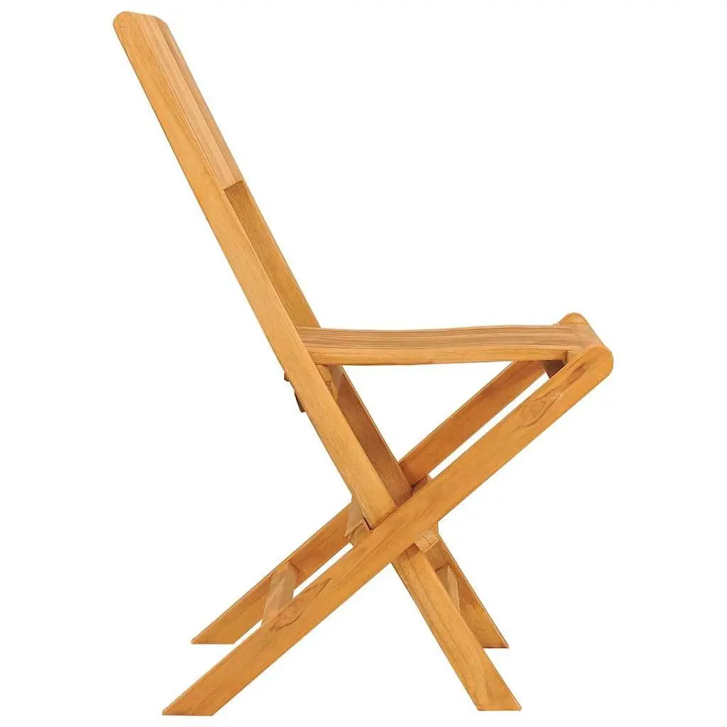 Folding Garden Chairs 2pc Outdoor Seating Solid Wood Brown 47x61x90cm