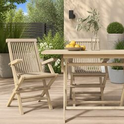 Enhance Your Outdoor Area with 2 Wooden Folding Chairs