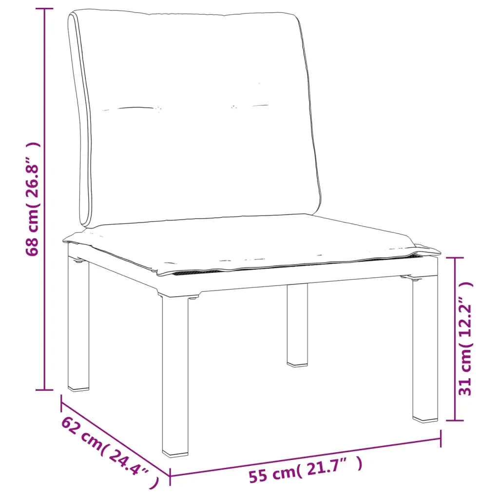 Garden Lounge Set 4 Piece Modular Outdoor Furniture Black Grey Weather-resistant PE Rattan