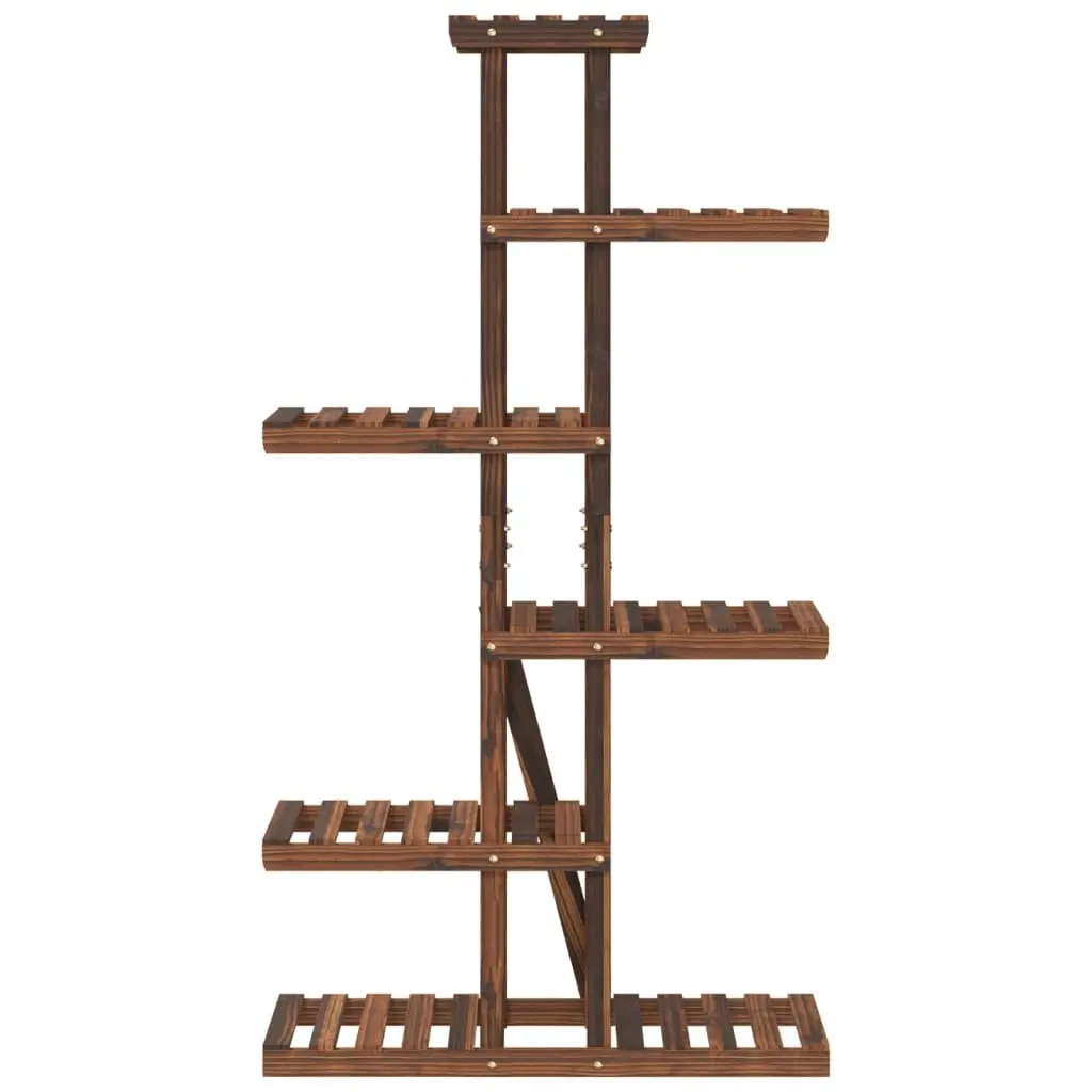 Plant Stand 75x25x140.5cm Solid Fir Wood Weather Resistant Brown