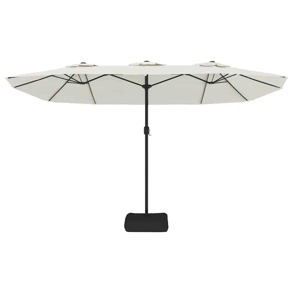 Double-Head Parasol 449x265cm UV-Protective Polyester Canopy Crank Mechanism