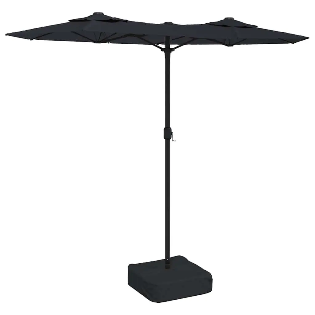 Double-Head Garden Parasol 316x145cm Crank Mechanism UV-Protective Polyester Canopy