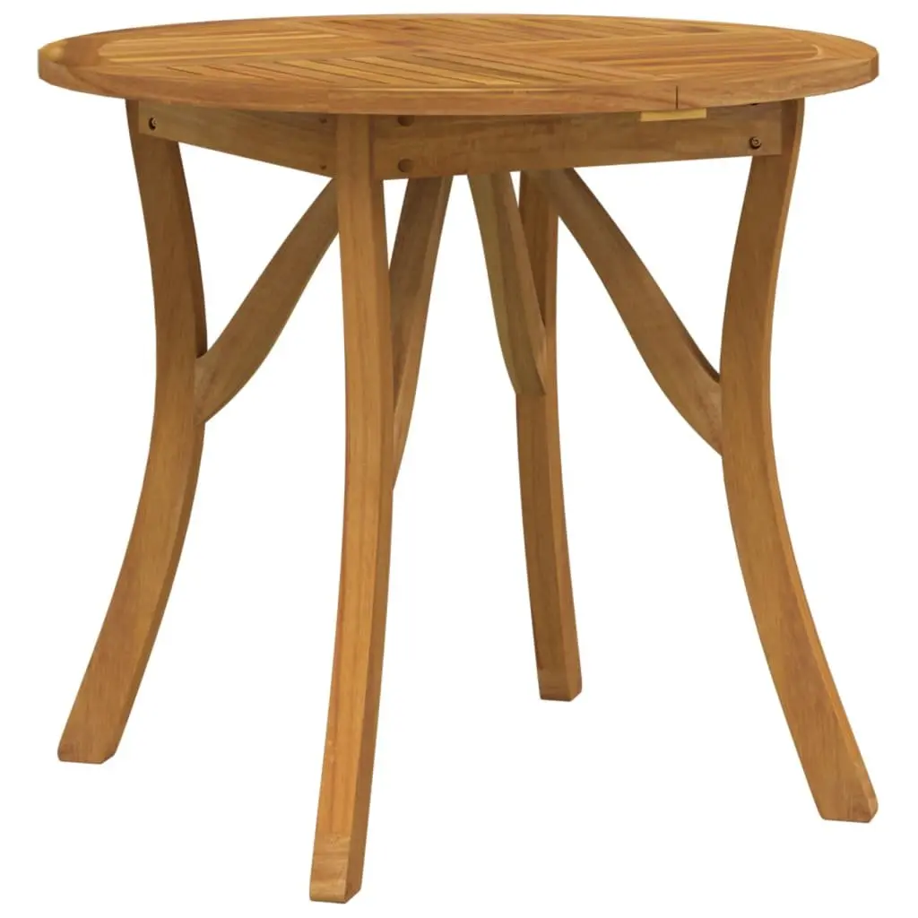 Round Garden Table Ø 85 cm Solid Acacia Wood Outdoor Dining Table