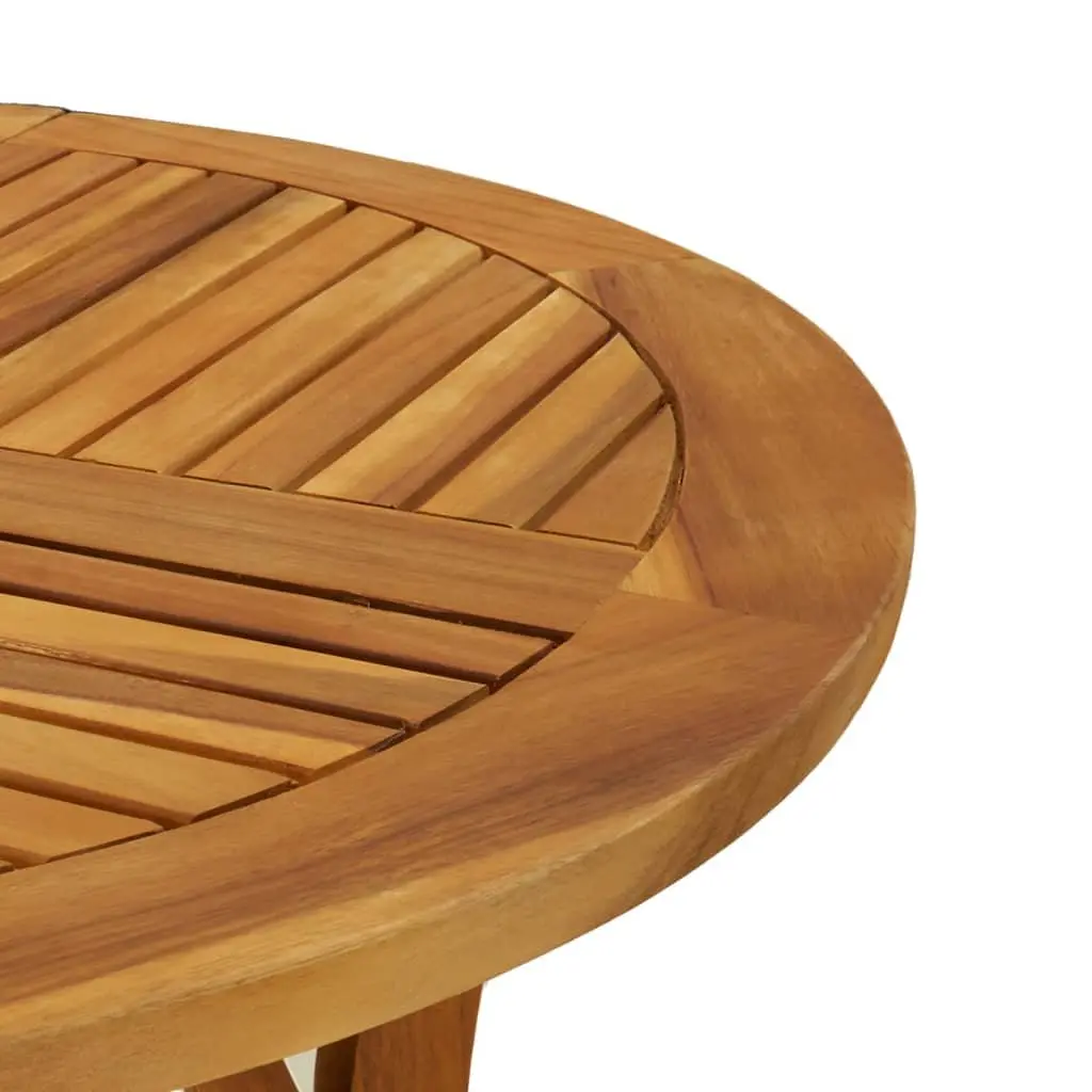 Round Garden Table Ø 85 cm Solid Acacia Wood Outdoor Dining Table