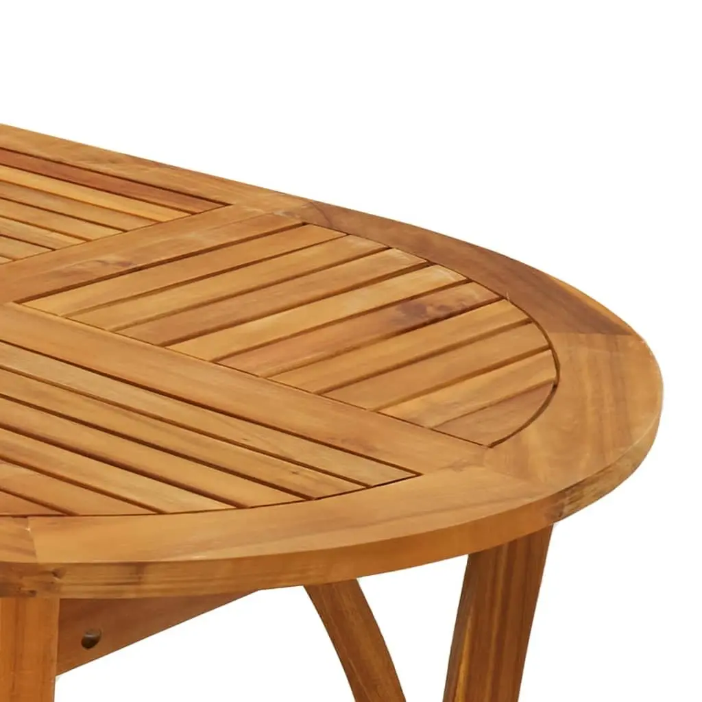 Solid Wood Garden Dining Table 150x90x75cm Outdoor Patio Furniture Brown Acacia