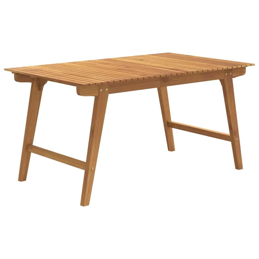 Solid Wood Garden Dining Table 150x90x75cm Acacia Outdoor Patio Furniture