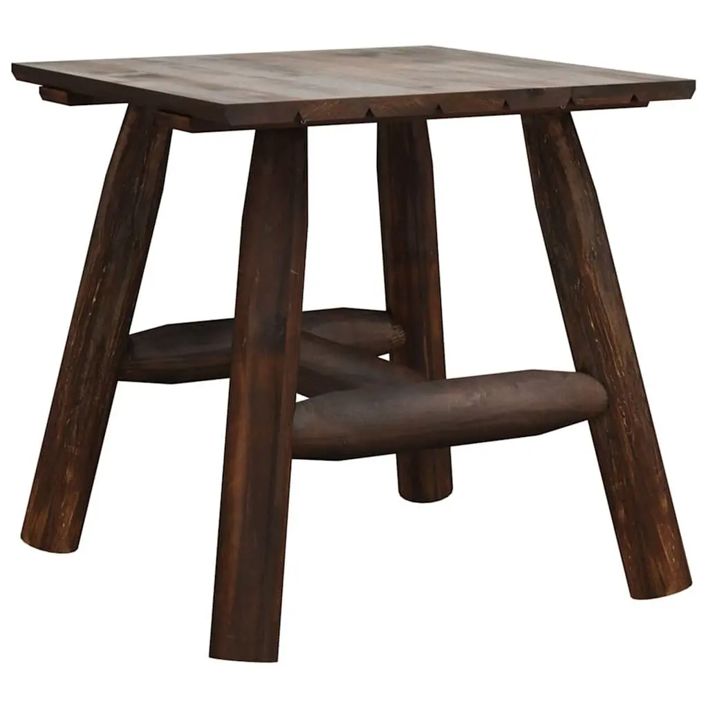 Wooden Side Table 49x49x50 cm Brown Sturdy Construction for Outdoor Garden Patio