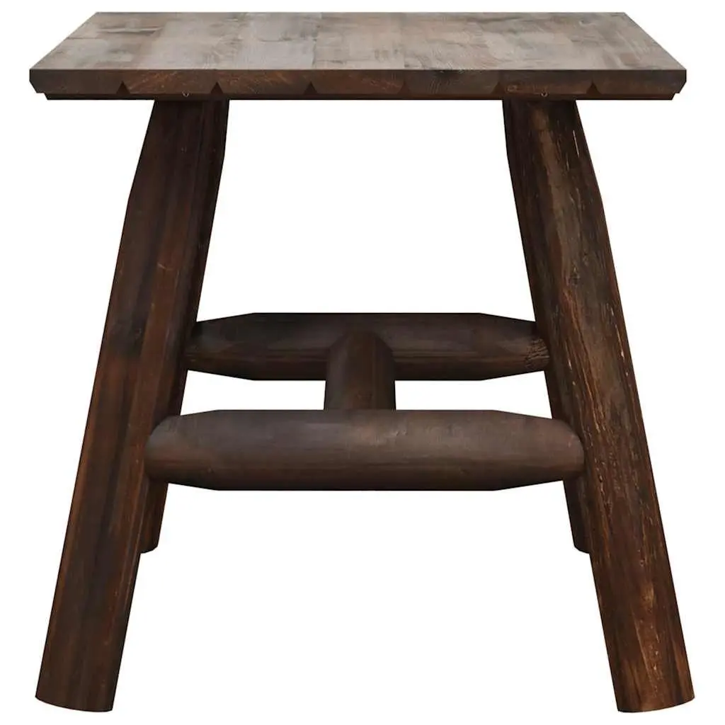 Wooden Side Table 49x49x50 cm Brown Sturdy Construction for Outdoor Garden Patio