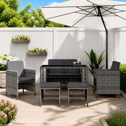 Enhance Your Outdoor Living with 6-Piece Garden Dining Set