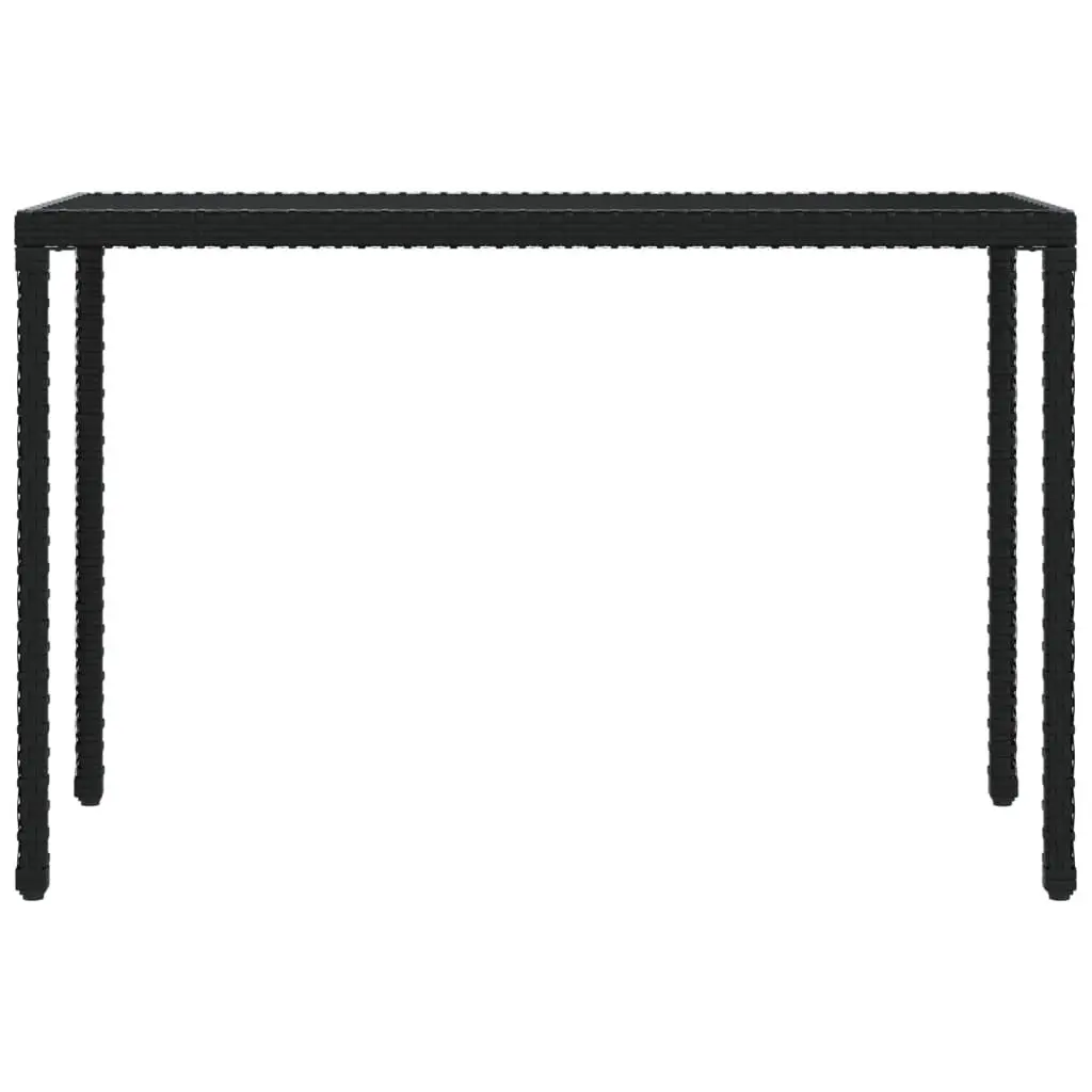 Garden Dining Set 6 Piece Black Poly Rattan Outdoor Furniture with Cushions