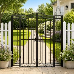 Enhance Your Outdoor Space with Black Wrought Iron Garden Gate