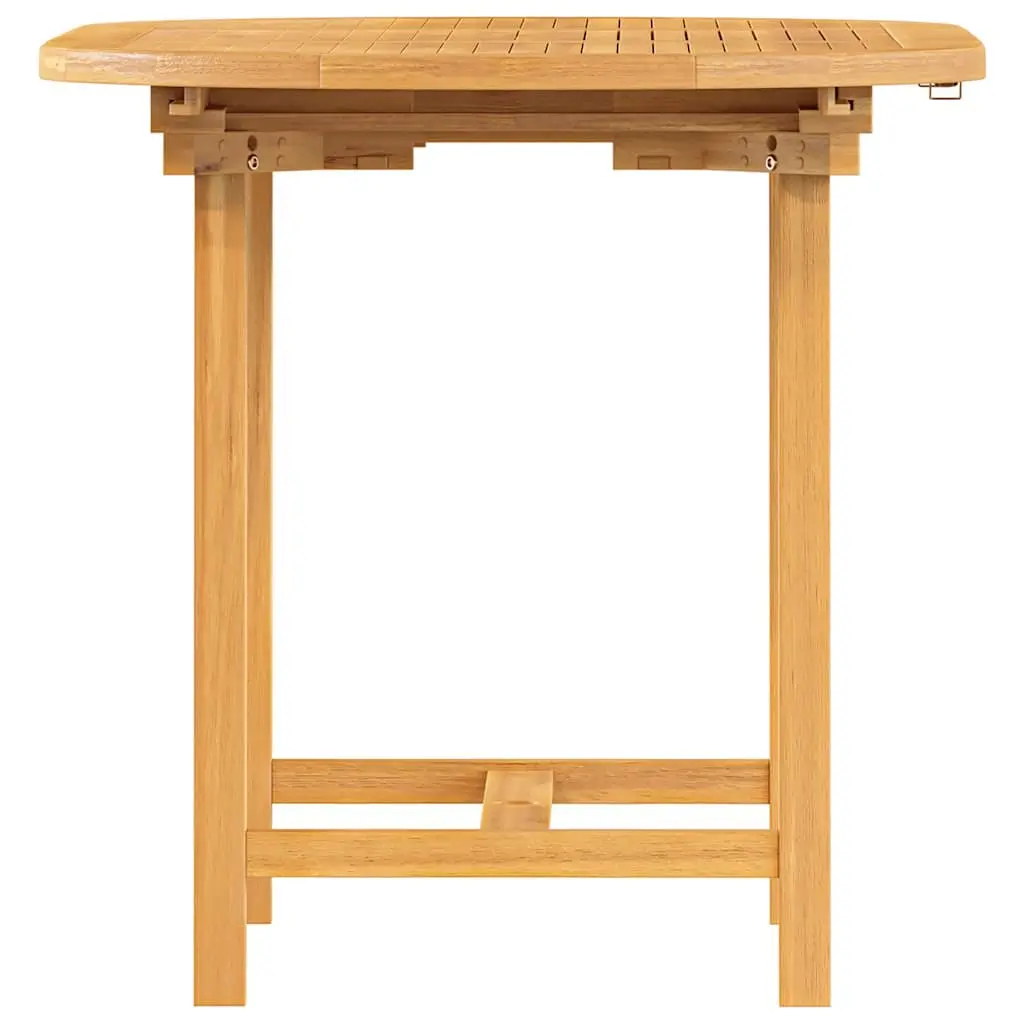 Extending Garden Table 110-160x80x75cm Solid Teak Wood Outdoor Dining with Parasol Hole