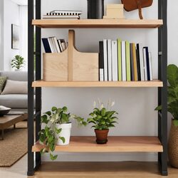 Solid Oak Wall Shelf in Light Brown for Any Room