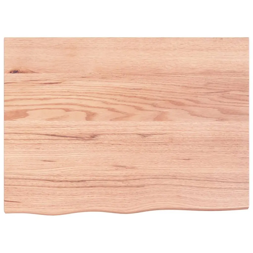 Wall Shelf 80x60cm Rustic Brown Solid Oak Wood Handmade Floating Storage Ledge
