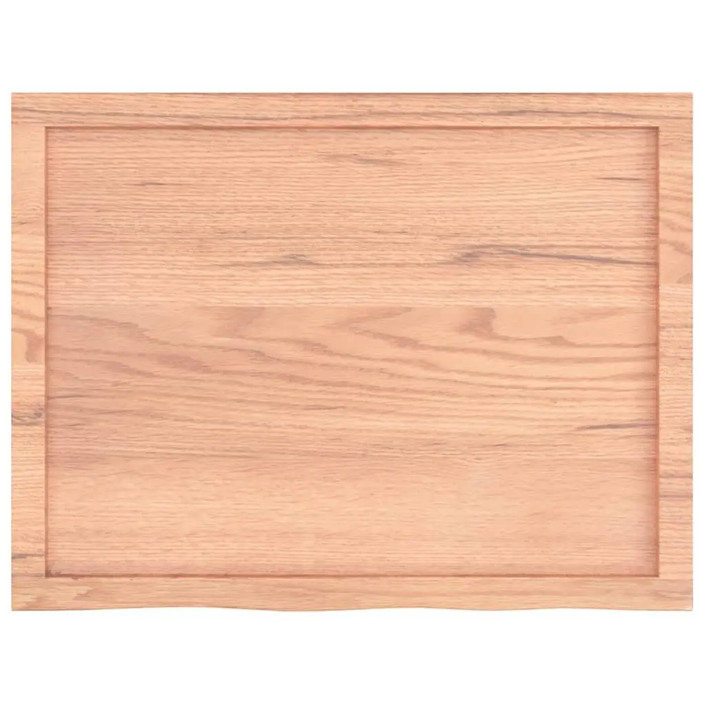 Wall Shelf 80x60cm Solid Oak Wood Rustic Light Brown Floating Ledge