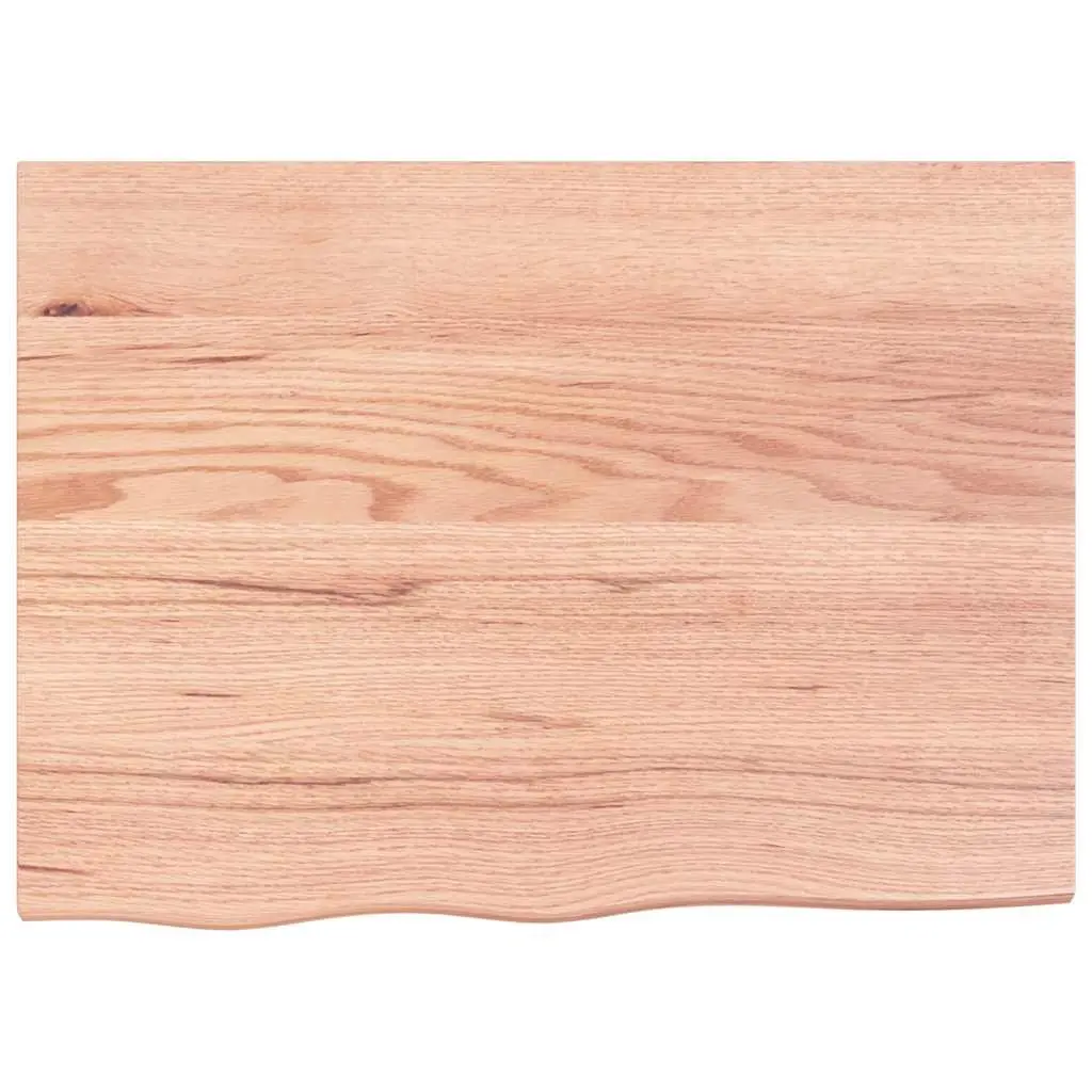 Wall Shelf 80x60cm Solid Oak Wood Rustic Light Brown Floating Ledge