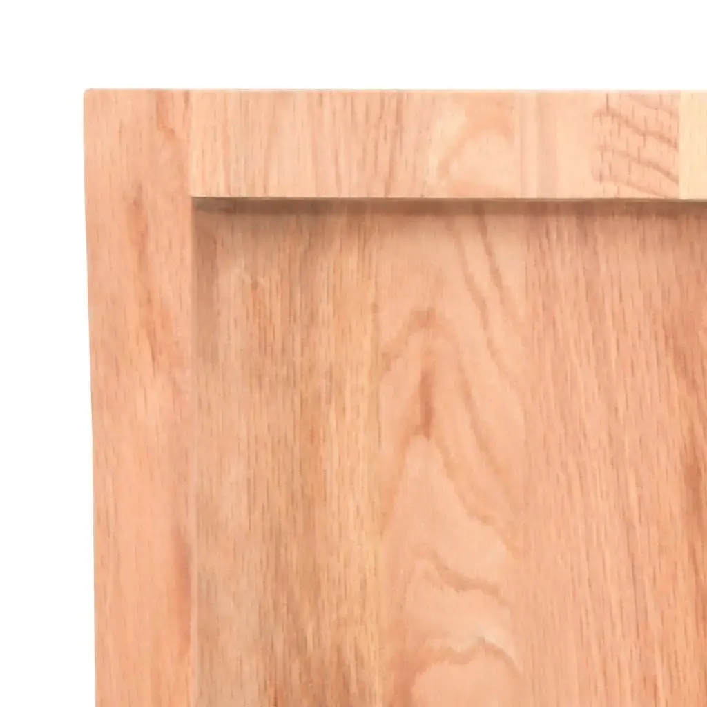 Wall Shelf 100x50cm Solid Oak Wood Light Brown Rustic Floating Storage Shelving