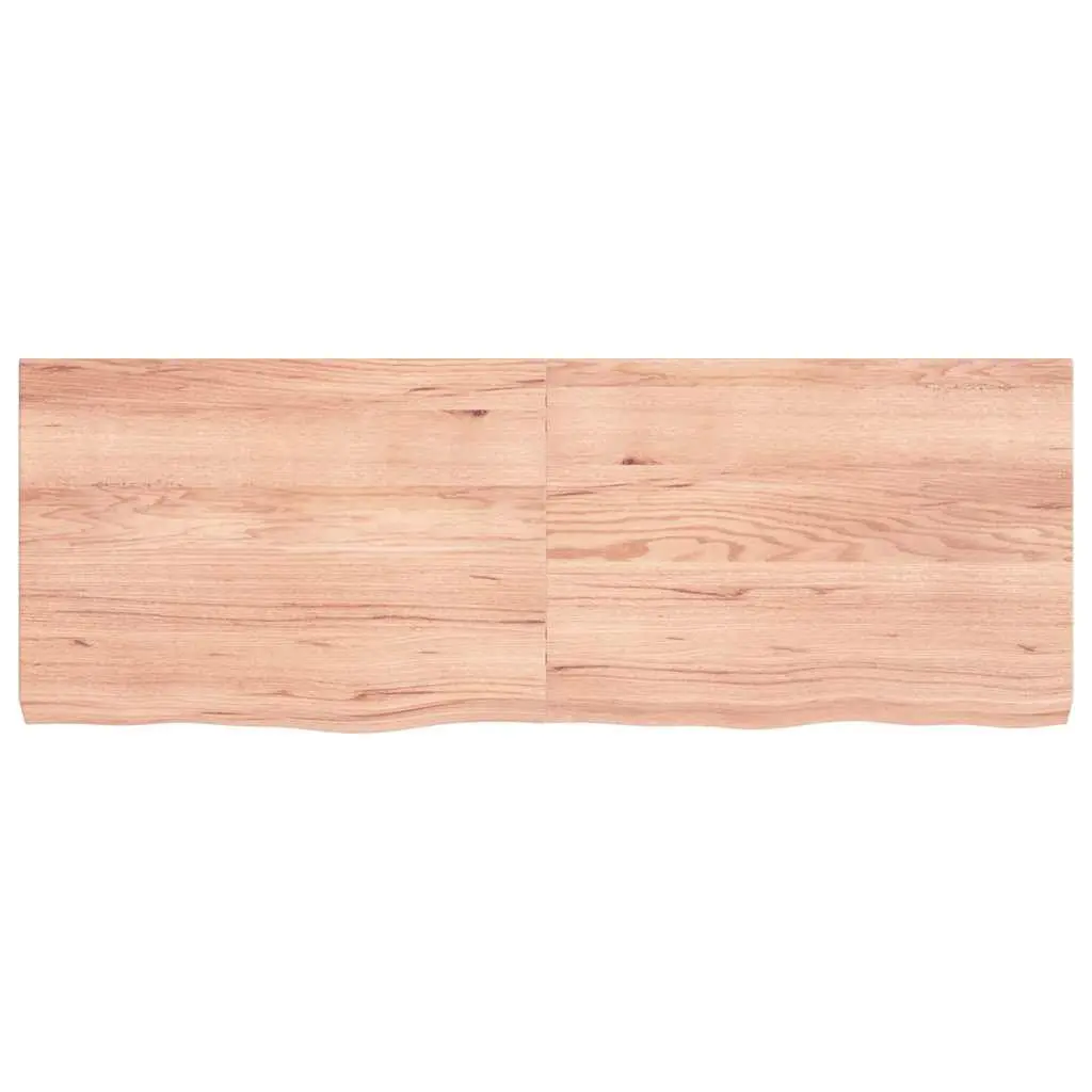 Wall Shelf 140x50cm Brown Solid Oak Wood Folding Handmade Rustic Style