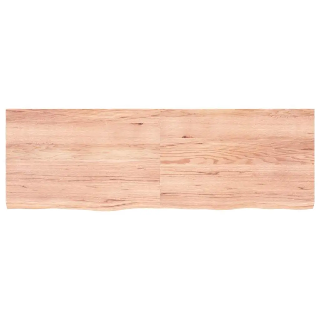 Wall Shelf 180x60cm Light Brown Solid Oak Wood Folding Storage Rustic Style