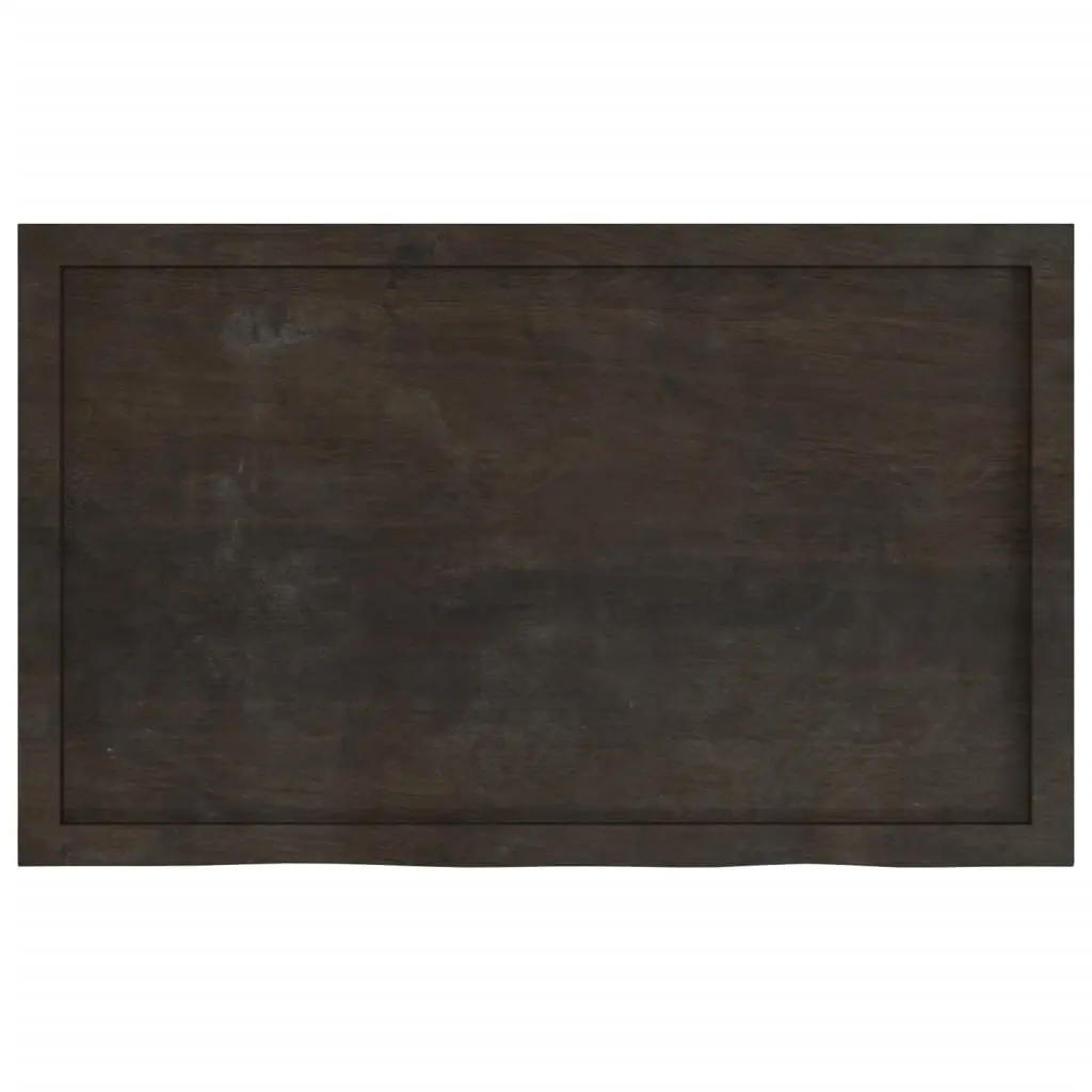 Wall Shelf 100cm Dark Brown Solid Oak Wood Handmade Live Edge Rustic Storage