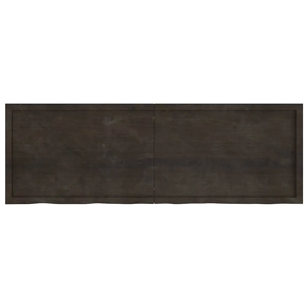 Wall Shelf Dark Brown Solid Oak Wood Rustic Storage Shelving Handmade Live Edge
