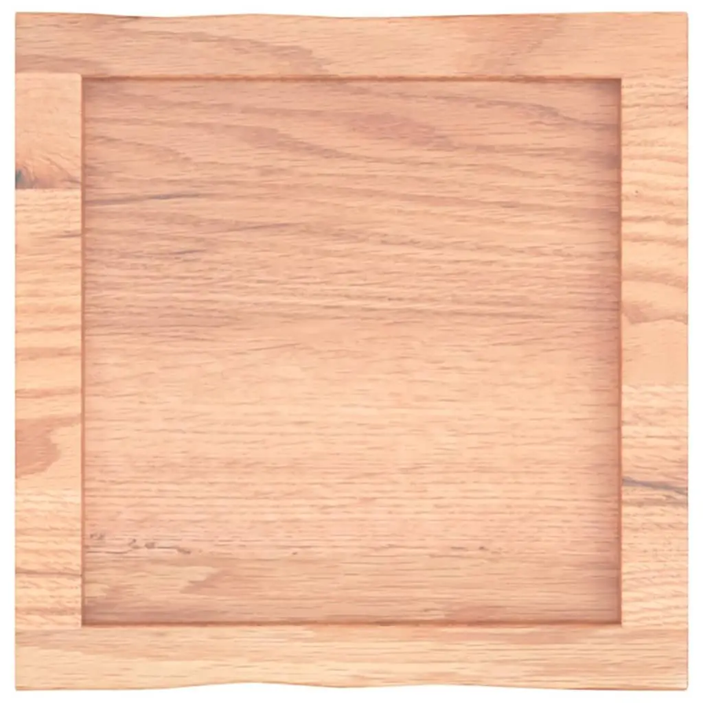 Solid Oak Wood Table Top 40x40cm Live Edge Treated Surface