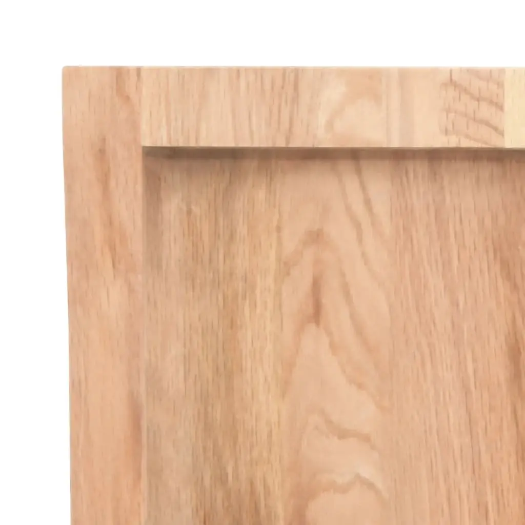 Solid Oak Wood Table Top 40x40cm Live Edge Treated Surface