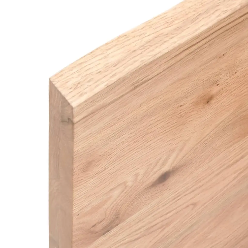 Solid Oak Wood Table Top 40x40cm Live Edge Treated Surface