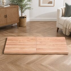 Light Brown Live Edge Solid Oak Table Top for Every Space
