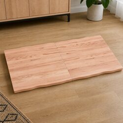 Handcrafted Brown Foldable Solid Wood Table Top with Live Edge