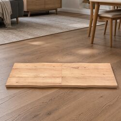 Stylish Solid Oak Table Top Brown 160x50cm Foldable Design